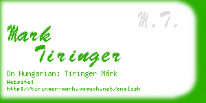 mark tiringer business card